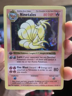 Ninetales 1st Edition 12/102 - Pokemon 1st Edition Base Set (Shadowless) Holo - Image 3