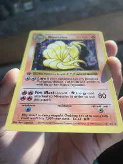 Ninetales 1st Edition 12/102 - Pokemon 1st Edition Base Set (Shadowless) Holo - Image 5