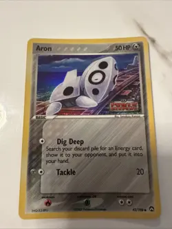 Aron 42/108 Stamped Reverse Holo EX Power Keepers Pokemon Card - Image 1