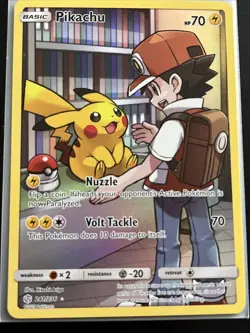 Pikachu 241/236 Cosmic Eclipse Alternate Art Trainer Gallery Pokemon Card - Image 1