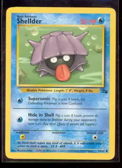 Pokemon SHELLDER 54/62 Fossil - - Lightly Played - Image 1