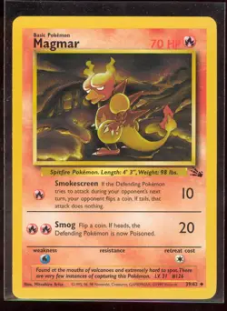 Pokemon MAGMAR 39/62 Fossil - - Lightly Played - Image 1