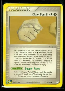 Pokemon CLAW FOSSIL 90/100 Sandstorm - EXCELLENT - Image 1