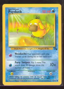 Pokemon PSYDUCK 53/62 Fossil - - Lightly Played - Image 1