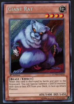 Yugioh Giant Rat LCYW-EN232 Secret Rare 1st - NM - Image 1