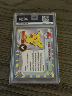 1999 Topps Pokemon TV #25 PIkachu PSA 8 NM-MT Blue Label - Image 2