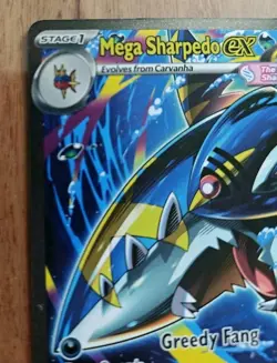 Mega Sharpedo ex 127/094 Pokemon Phantasmal Flames Special Illustration Rare NM - Image 2