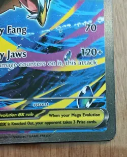 Mega Sharpedo ex 127/094 Pokemon Phantasmal Flames Special Illustration Rare NM - Image 4