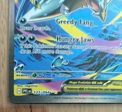 Mega Sharpedo ex 127/094 Pokemon Phantasmal Flames Special Illustration Rare NM - Image 5