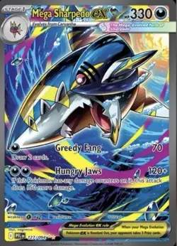 Pokemon Phantasmal Flames Mega Sharpedo Ex Special Illustration Rare 127/094 NM - Image 2