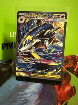 Mega Sharpedo ex 127/094 Phantasmal Flames Special Illustration Rare NM Pokemon - Image 1