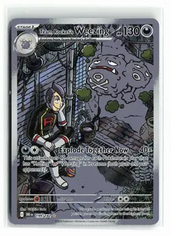 Pokemon Destined Rivals #199/182 Team Rocket's Weezing Illustration Rare - Image 1