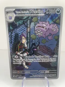 Team Rocket's Weezing 199/182 - Illustration Rare - Destined Rivals Pokemon TCG - Image 1