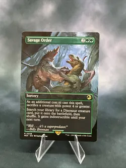 Savage Order (Borderless) Universes Beyond: Jurassic Pikachu World Collection... - Image 1