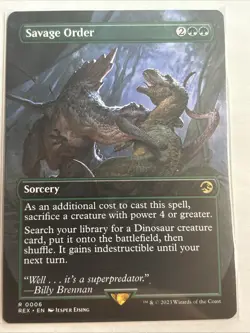 Savage Order (Borderless) Universes Beyond: Jurassic Pikachu World Collection... - Image 1