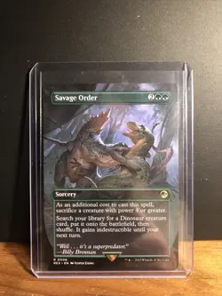 🔥MTG Savage Order (Borderless) Universes Beyond: Jurassic World Collection🔥 - Image 1
