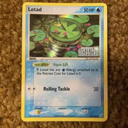 Lotad 55/100 EX Crystal Guardians Reverse Holo Rare Stamped Pokemon Card - Image 1