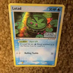 Lotad 55/100 EX Crystal Guardians Reverse Holo Rare Stamped Pokemon Card - Image 2