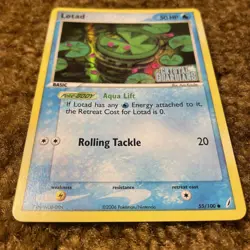 Lotad 55/100 EX Crystal Guardians Reverse Holo Rare Stamped Pokemon Card - Image 3