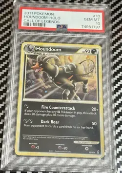 2011 Pokemon Call of Legends #10 Houndoom Holo PSA 10 Card GEM MINT! Rare Pop 19 - Image 2