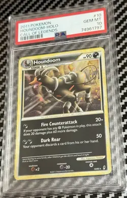 2011 Pokemon Call of Legends #10 Houndoom Holo PSA 10 Card GEM MINT! Rare Pop 19 - Image 3