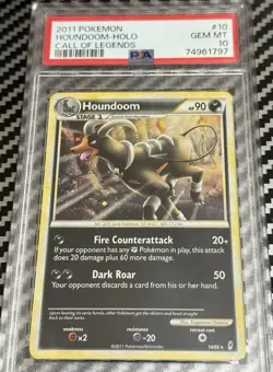 2011 Pokemon Call of Legends #10 Houndoom Holo PSA 10 Card GEM MINT! Rare Pop 19 - Image 4