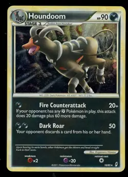 Pokemon Houndoom 10/95 Heartgold & SoulSilver Call of Legends Holo Rare MP - Image 1
