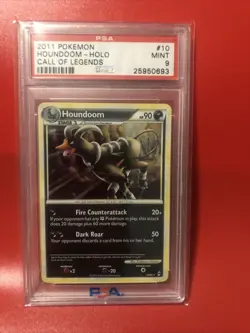 Pokemon Houndoom Call of Legends Reverse Holo Rare #10 PSA 9 Mint - Image 1