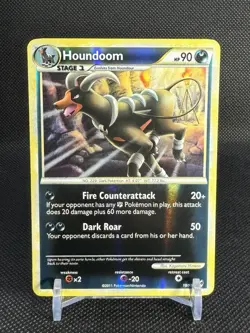 2011 POKEMON HOUNDOOM 10/95 CALL OF LEGENDS REVERSE HOLO RARE - NM - Image 1