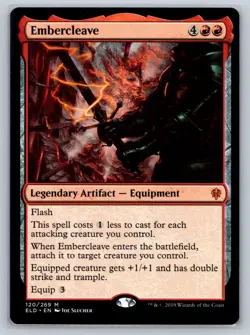 MTG Throne of Eldraine #120 Embercleave Mythic Legendary Artifact - Image 1