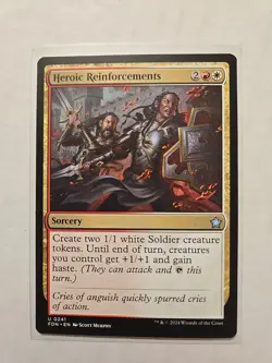 Heroic Reinforcements - Foundations - LP - Uncommon - Sorcery - MTG Magic - Image 1