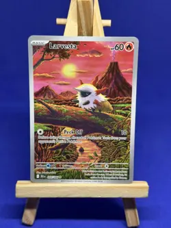 Pokemon TCG Larvesta Card Full Art Black Bolt Illustration Rare Holo Eng 099/086 - Image 1