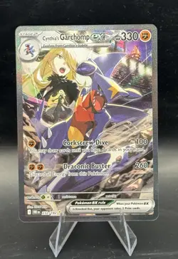 Pokemon TCG Cynthia's Garchomp ex 232/182 Sv10: Destined Rivals Holo SIR - Image 1