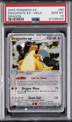 2003 POKEMON EX DRAGON #90 DRAGONITE EX-HOLO PSA 10 - Image 1
