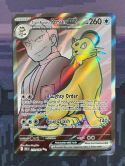 Team Rocket's Persian ex 219/182 Pokemon Destined Rivals Ultra Rare Near Mint - Image 1
