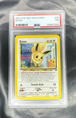 2001 Pokemon Eevee - Neo Discovery - 38/75 - PSA 7 - Image 1