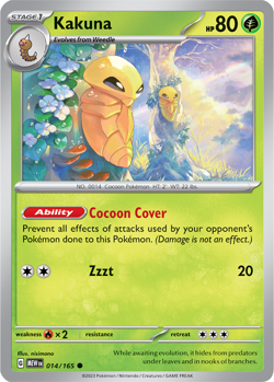 Kakuna 014/165 Reverse Holofoil - SV: Scarlet & Violet 151 (MEW) Pokemon TCG LP - Image 1