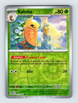 Kakuna SV: Scarlet & Violet 151 Common Reverse Holo 014/165 Pokemon Cards - Image 1