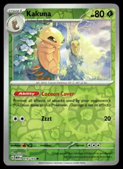 Kakuna Common Reverse Holo SV: Scarlet & Violet 151 014/165 NM Pokemon TCG - Image 1