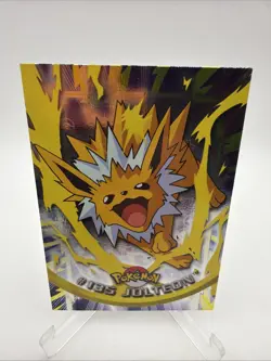 2000 Topps Pokemon Series 3 #135 Jolteon Blue Logo SILVER FOIL Holo NMT/LP - Image 1