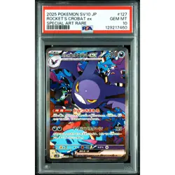 PSA 10 Team Rocket's Crobat ex SAR 127/098 SV10 Pokemon Card Japanese 2025 #L56 - Image 2