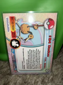 2000 Topps Chrome Pokemon TV Animation Edition Series 2 Foil #84 Doduo - Image 3