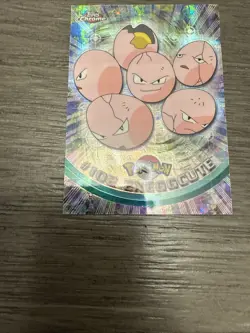 2000 Topps Chrome Pokemon TV Animation Edition Series 2 Spectra Exeggcute #102 - Image 5