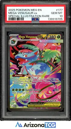 Pokemon 2025 Mega Venusaur ex 177/132 SIR Mega Evolution GEM MINT PSA 10 - Image 1