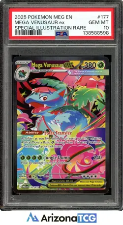Pokemon 2025 Mega Venusaur ex 177/132 SIR Mega Evolution GEM MINT PSA 10 - Image 1