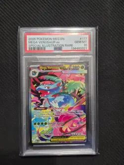 2025 Pokemon Mega Evolution Base #177 SIR Mega Venusaur ex PSA 10 Gem Mint - Image 1