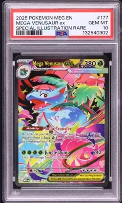 2025 Pokemon MEG Mega Evolution Venusaur EX SIR 177 PSA 10 Gem Mint - Image 1