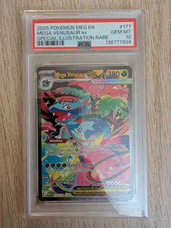 Pokemon 2025 Mega Venusaur ex 177/132 SIR Mega Evolution GEM MINT PSA 10 W/Ivy - Image 1