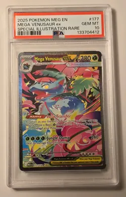 Pokemon 2025 Mega Venusaur ex 177/132 SIR Mega Evolution GEM MINT PSA 10 - Image 1