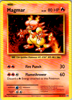 Magmar 20/108 XY Evolutions 2016 Uncommon Pokemon TCG Card - Image 1